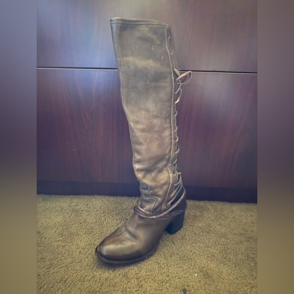 Freebird - Tan Leather Knee-High Boots